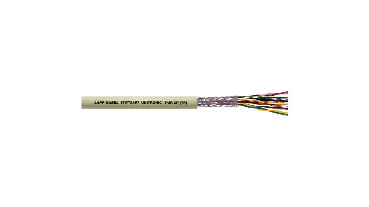 Lapp UNITRONIC Data Cable, 3 Cores, 0.25 mm², LiYCY, Unscreened, 100m, Grey PVC Sheath