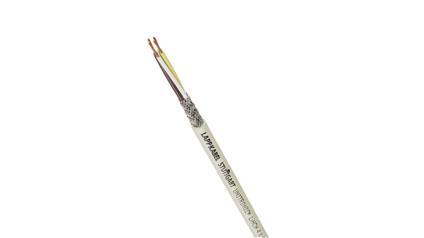 Lapp UNITRONIC Data Cable, 2 Cores, 1 mm², LiHCH, Unscreened, 100m, Grey Low Smoke Zero Halogen (LSZH) Sheath