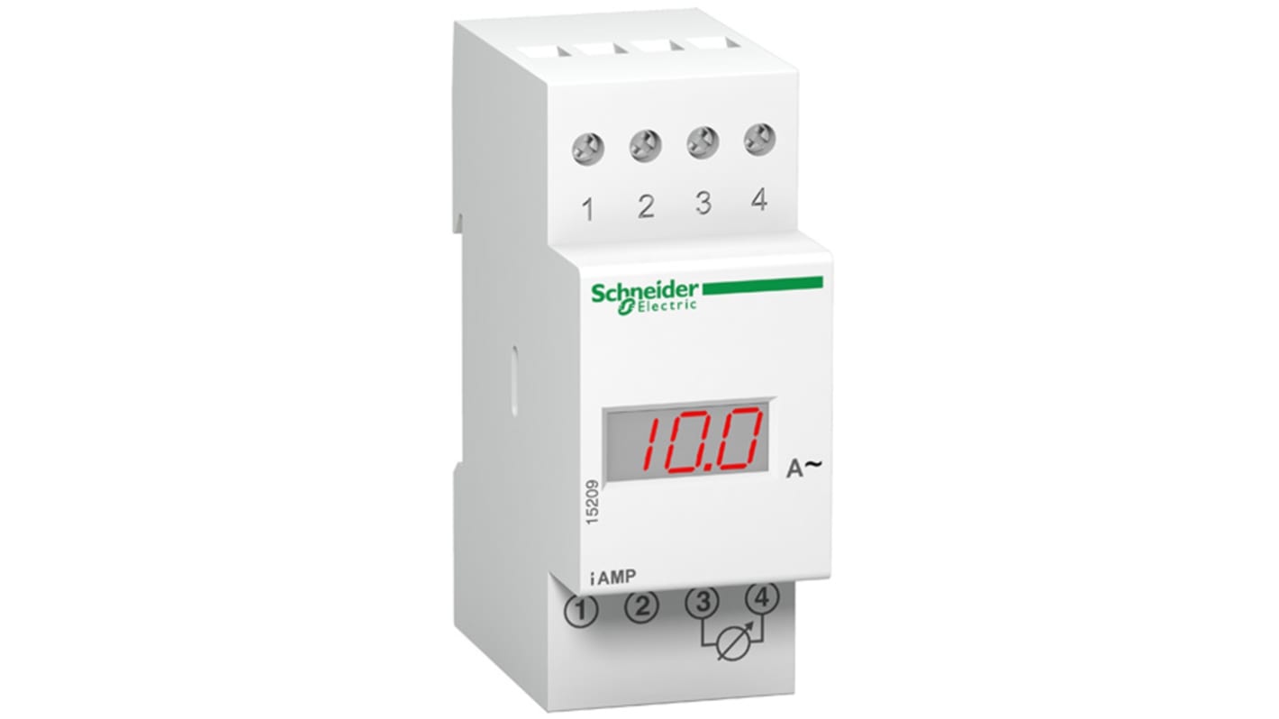 Schneider Electric Acti9 Digitales Strommessgerät 10A, 36mm x 87mm