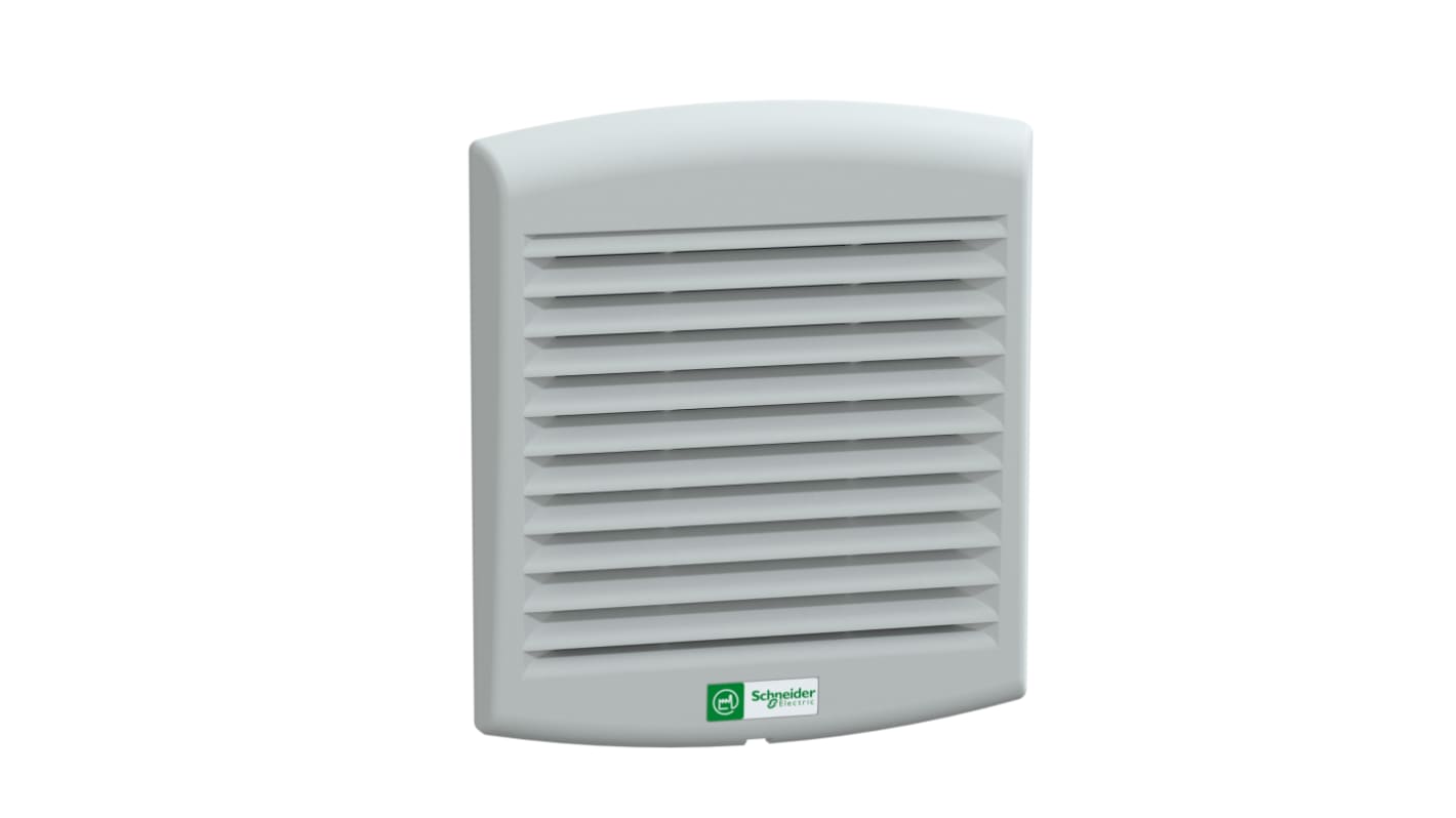 Schneider Electric Grey Injected Thermoplastic (ASA PC) Fan Filter, Parallel Slat, 170 x 150 x 62mm