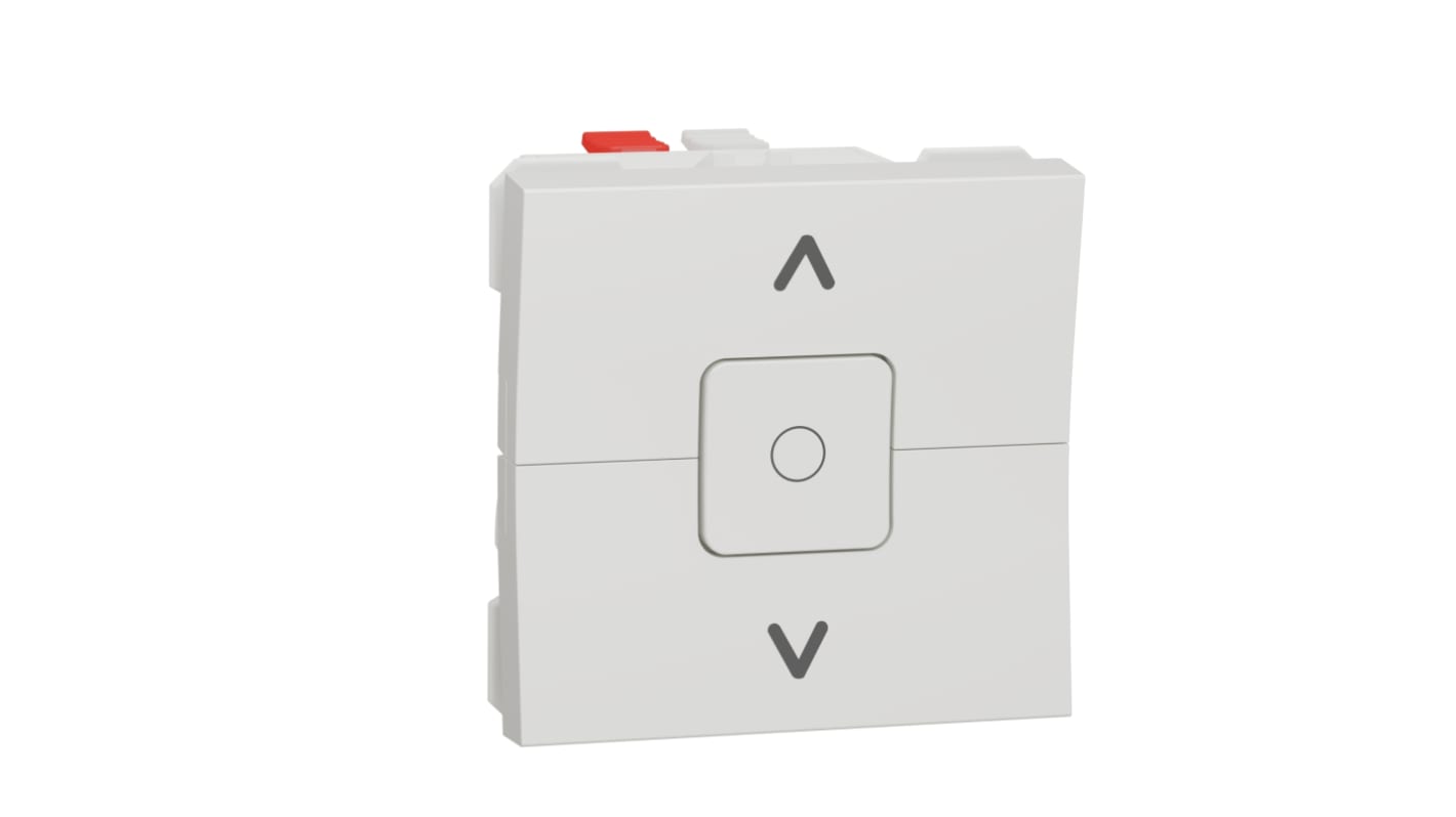 Schneider Electric New Unica Jalousie- und Rollo-Steuerschalter Weiß 6A T. 44.35mm H. 45mm B. 45mm