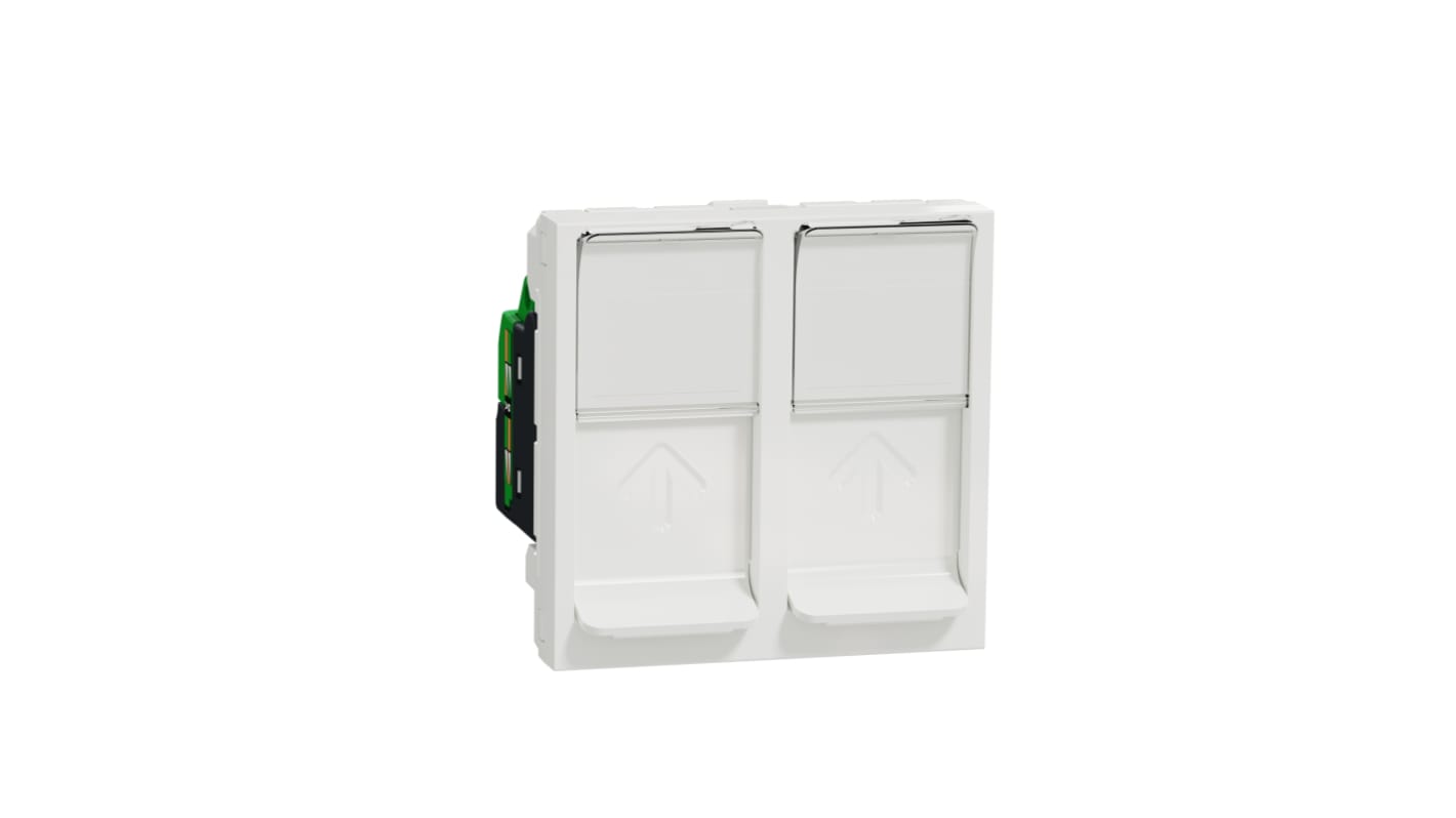 Prise RJ45 cat 6 Schneider Electric série New Unica Femelle, STP En applique, ports