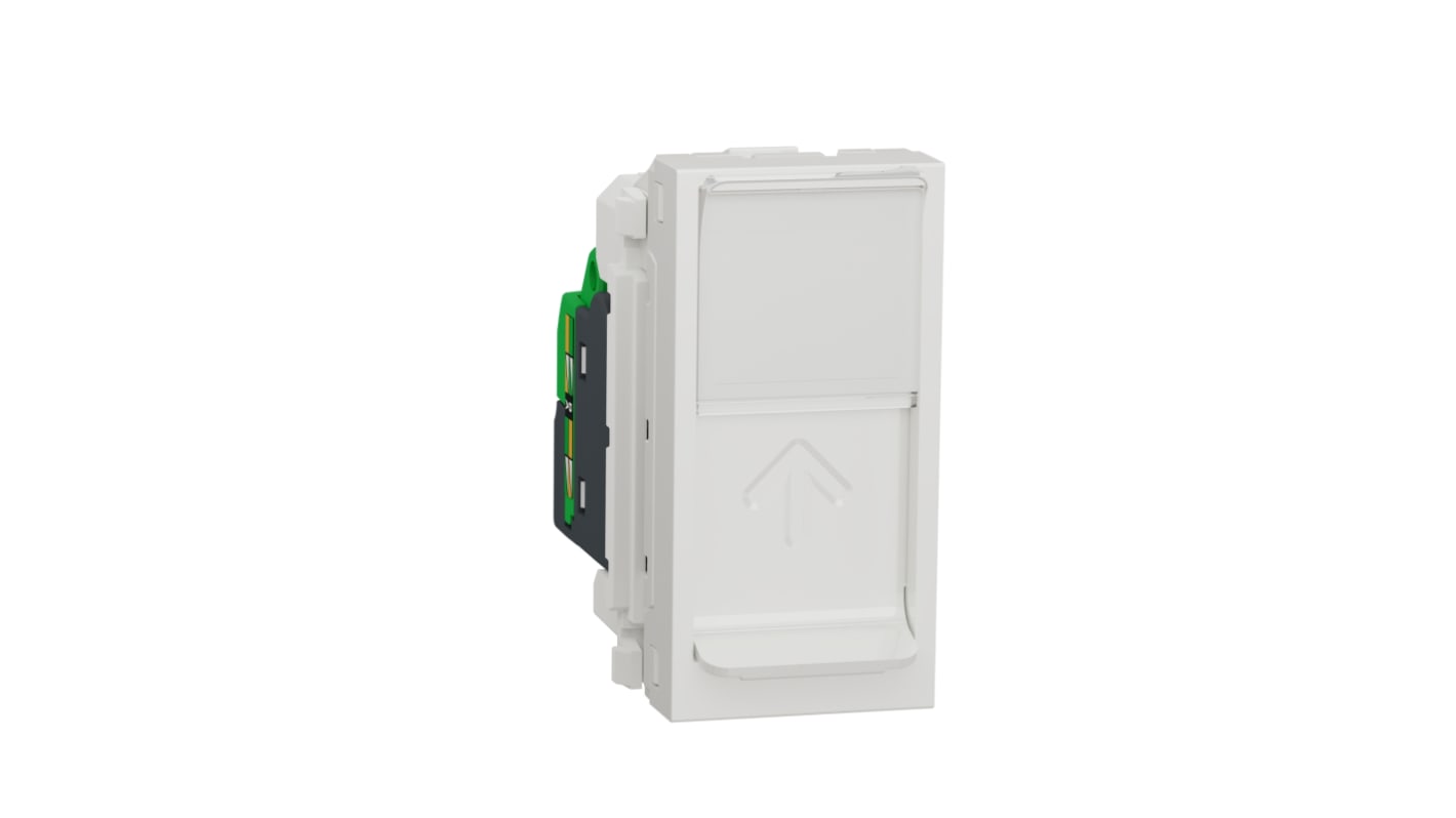 Schneider Electric New Unica Cat.6a RJ45-Buchse Buchse, 1-Port 8-polig FTP Bündige Montage