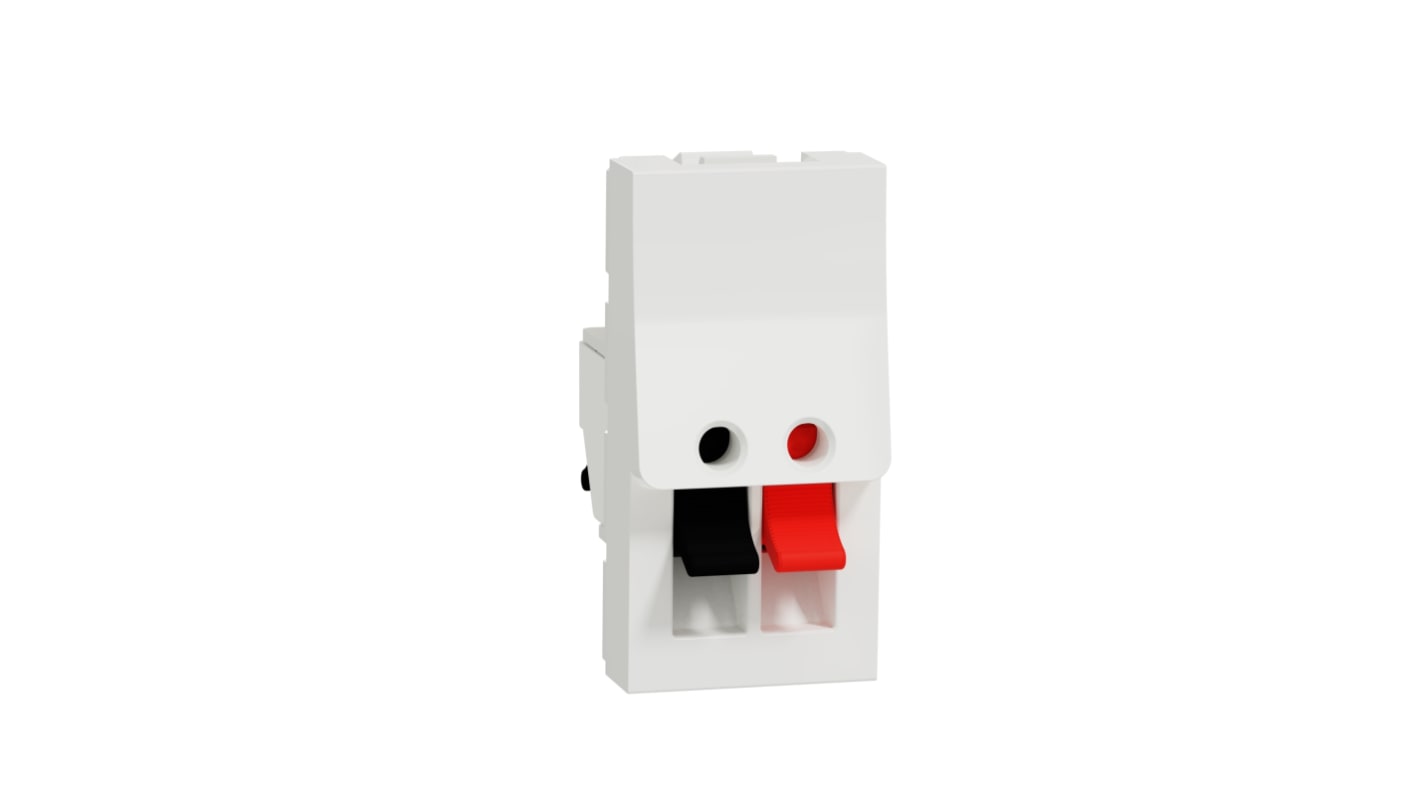 Schneider Electric, New Unica IP2XC White Clip Mount Vertical Socket Socket