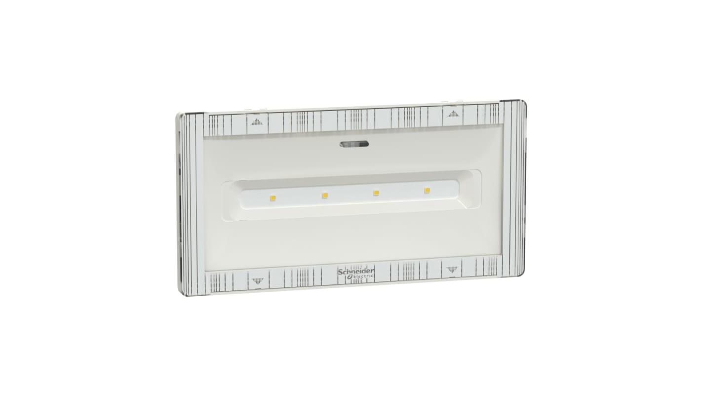 Lampada di emergenza LED Schneider Electric, L. 240 mm, 420 mW, autonomia 1h