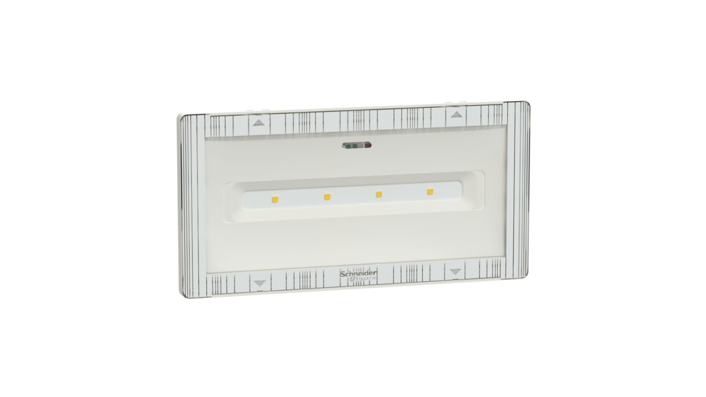 Schneider Electric LED Emergency Lighting, Wall, 5.4 W, Maintained, Non Maintained