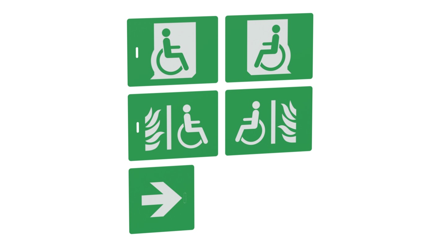 Schneider Electric Emergency Exit Sticker for use with Emergency Lighting