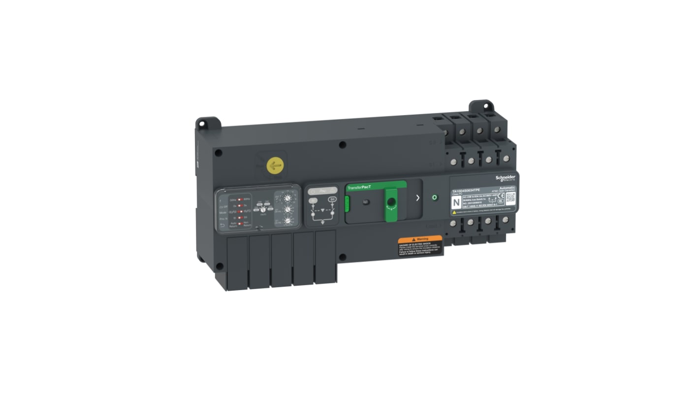 Interruttore di isolamento Schneider Electric TA10D4S0504TPE, 4P, 50A, Tipo fisso, , IP20, IP40