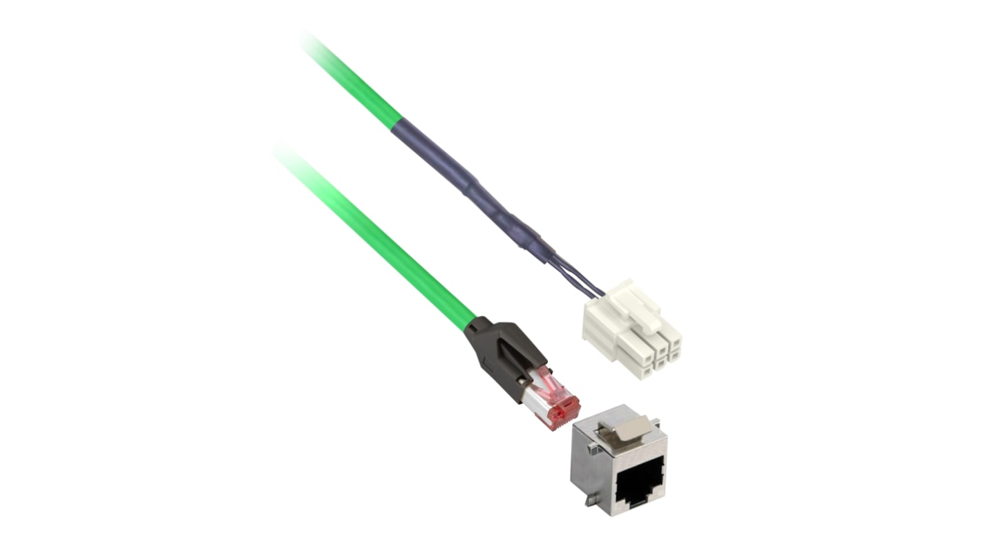 Schneider Electric VW3 Series Cable for Use with Lexium Integrated Drive, 3m Length