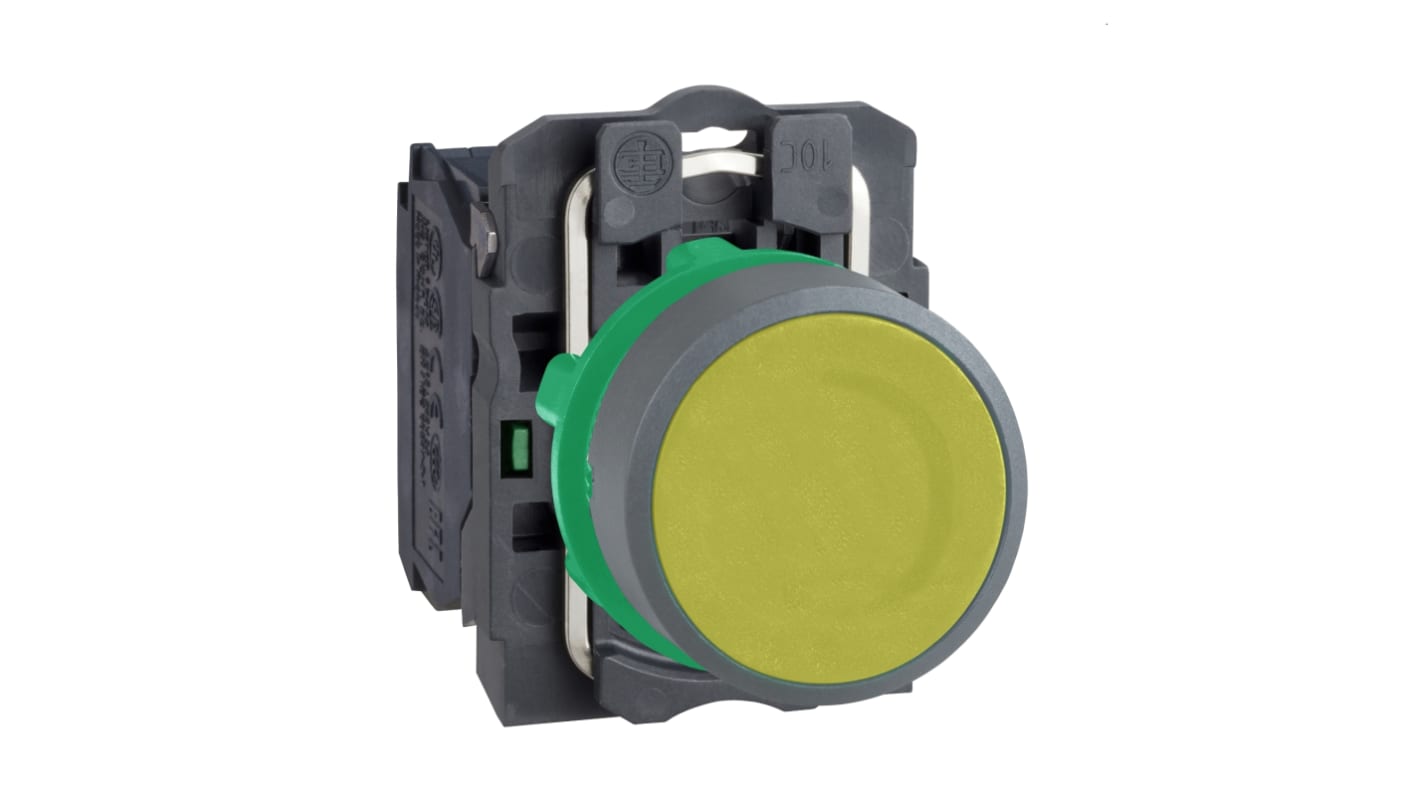 Schneider Electric XB5 Series Push Button, 22mm Cutout, 1 NO, 600V, IP66, IP67