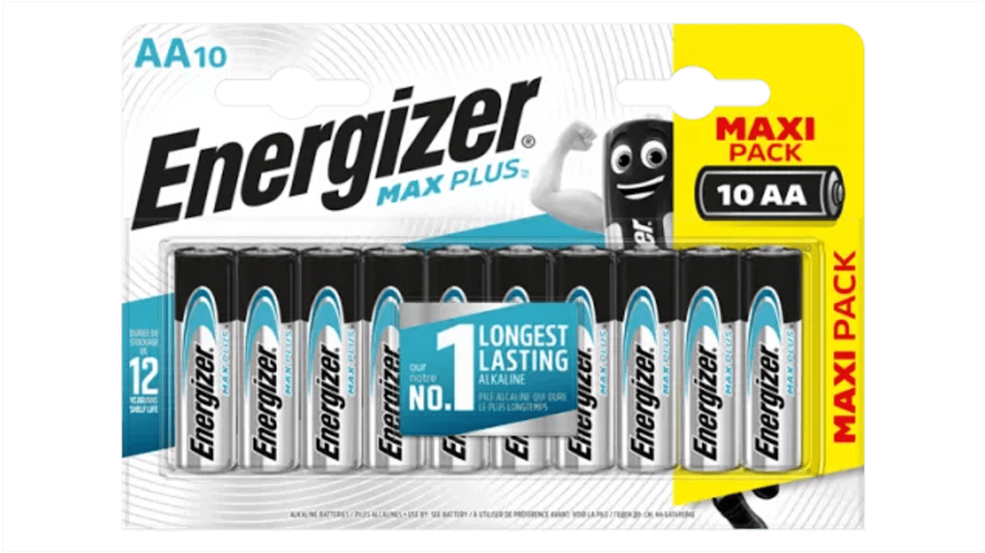 AA P10 MAX+ Energizer Energizer MAX PLUS Alkaline, Zinc Manganese