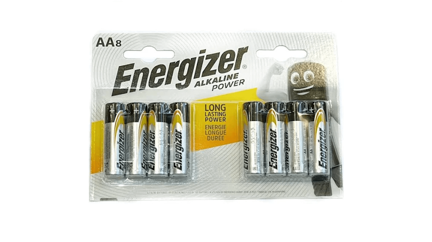 Batterie AA Energizer, 1.5V, Zinco e diossido di manganese, terminale Contatto piatto