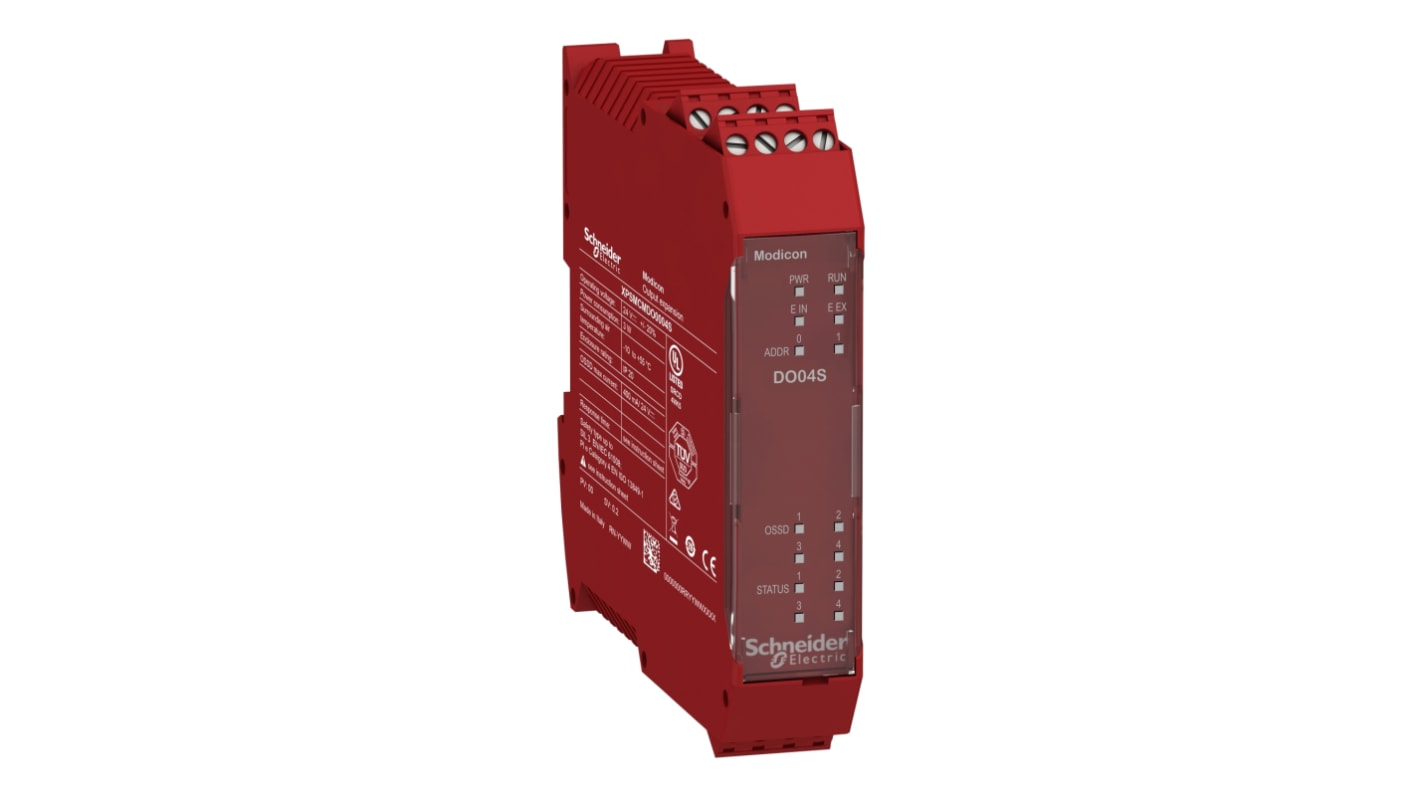 Schneider Electric Preventa Safety Automation XPSMCM Series PLC Expansion Module, 4 Safety Inputs, 4 Safety Outputs, 24