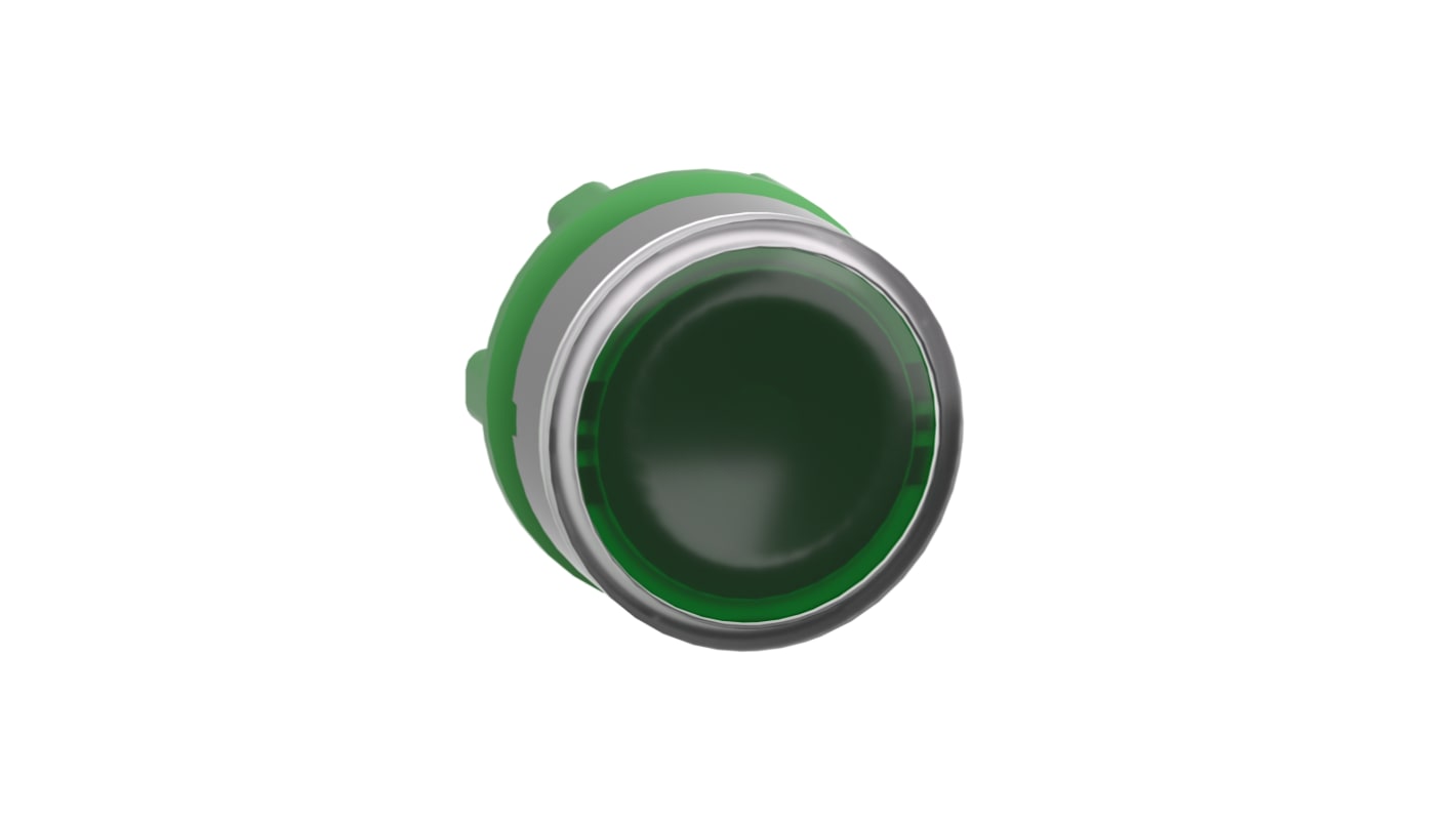 Schneider Electric Harmony XB5 Series Green Illuminated Spring Return Push Button Head, 22mm Cutout, IP66, IP67