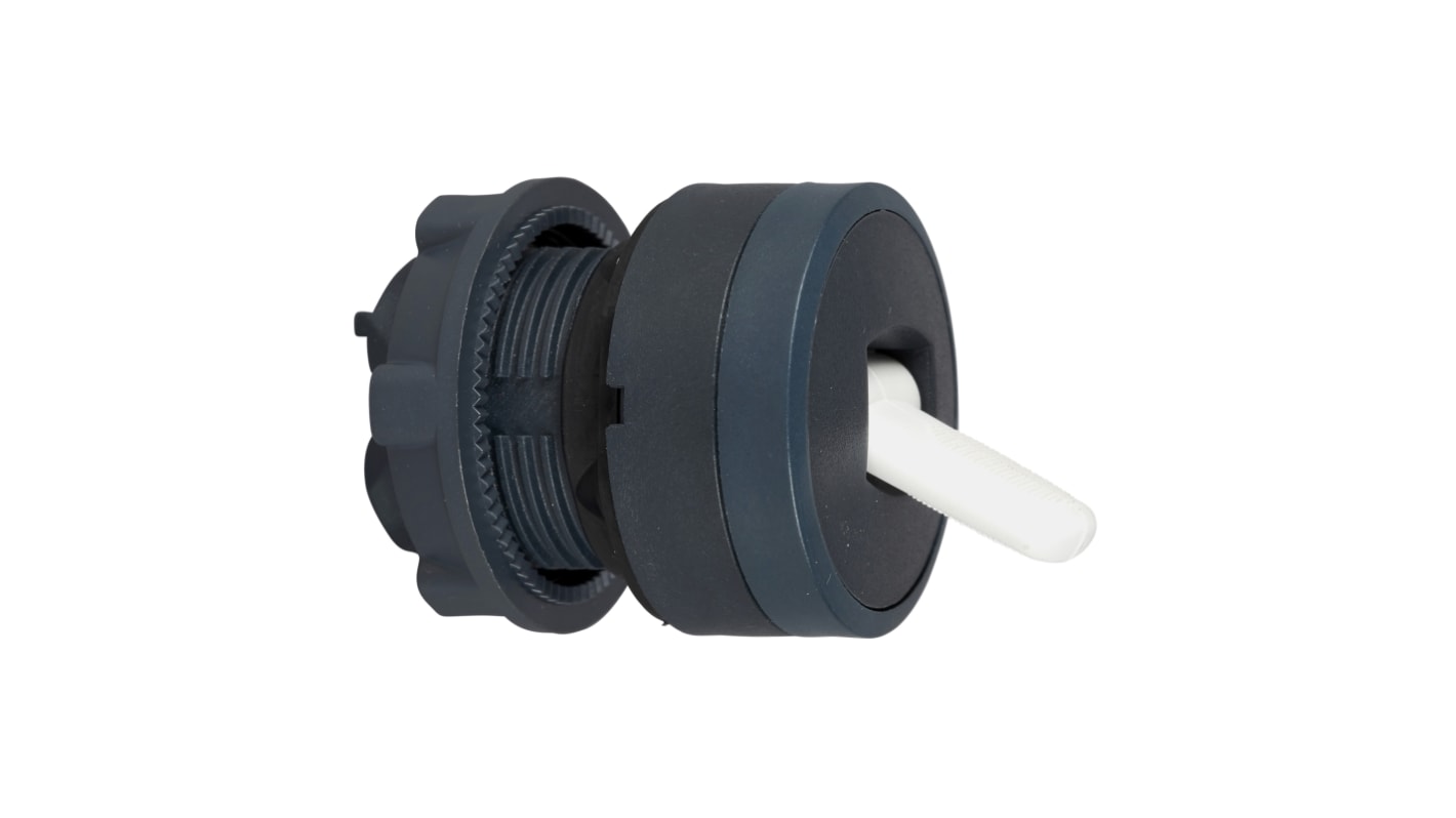 Schneider Electric Harmony XB5 Series 2 Position Selector Switch Head, 22mm Cutout, Black Handle