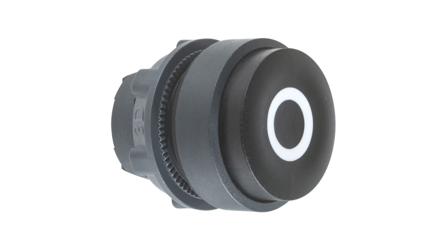 Schneider Electric Harmony XB5 Drucktastenkopf Ø 22mm, Schwarz mit Federrückstellung Rund, IP66