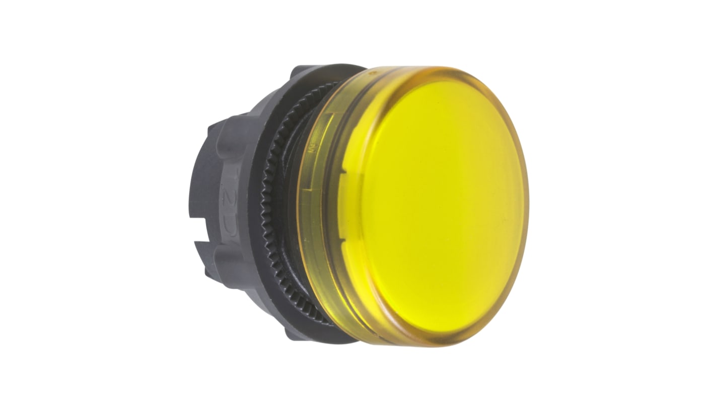 Schneider Electric Yellow Pilot Light Head, 22mm Cutout Harmony XB5 Series