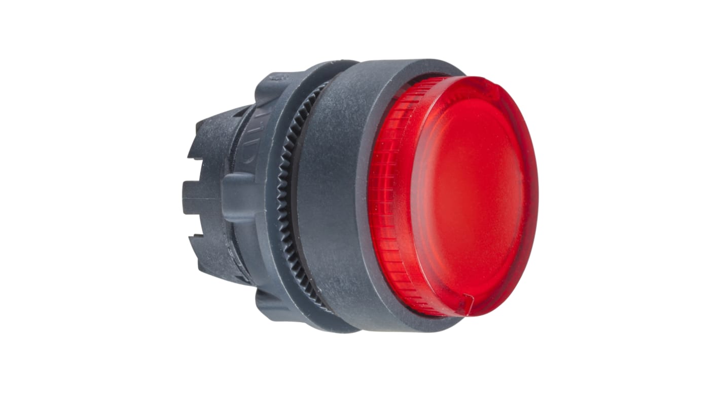 Schneider Electric Harmony XB5 Series Red Illuminated Spring Return Push Button Head, 22mm Cutout, IP66, IP69