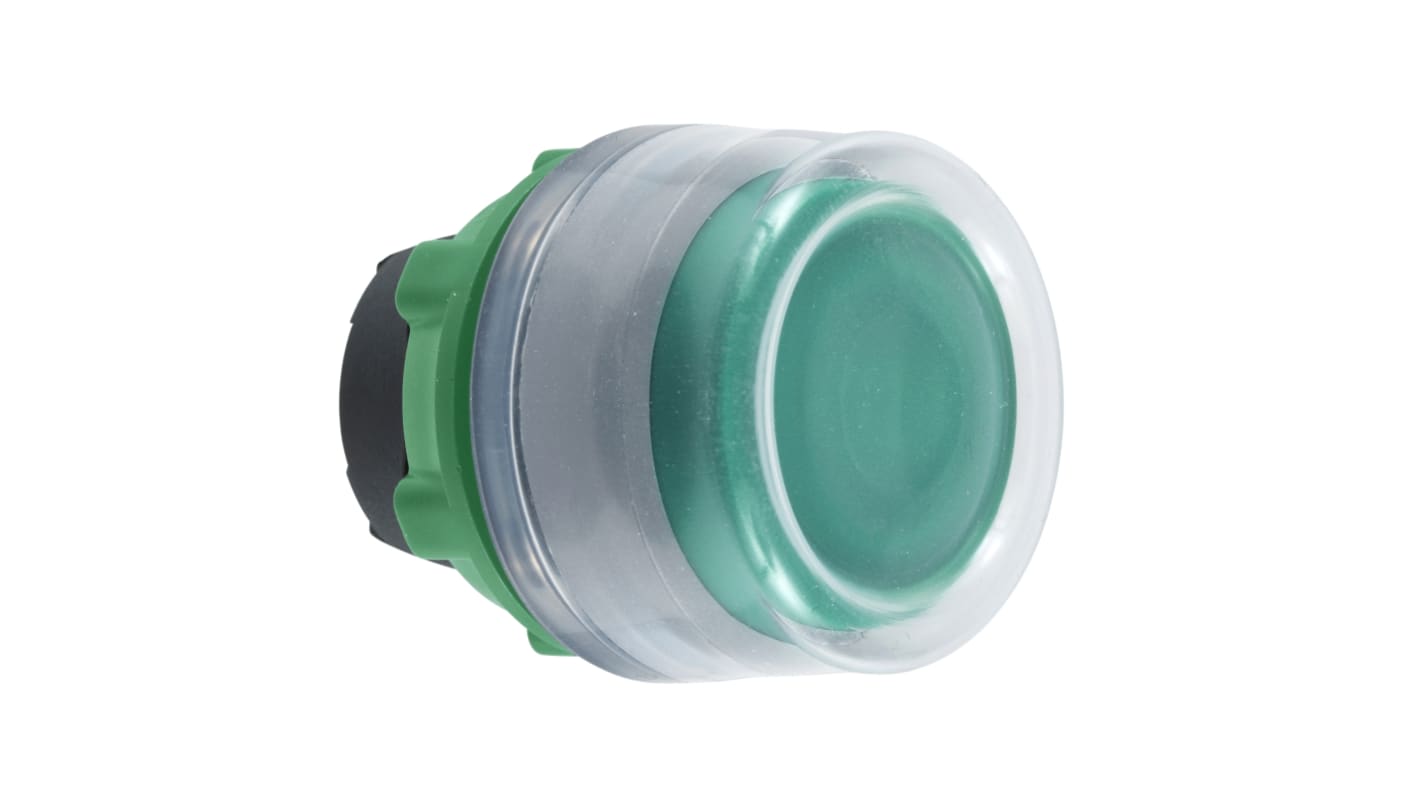 Schneider Electric Harmony XB5 Series Green Illuminated Spring Return Push Button Head, 22mm Cutout, IP66, IP67