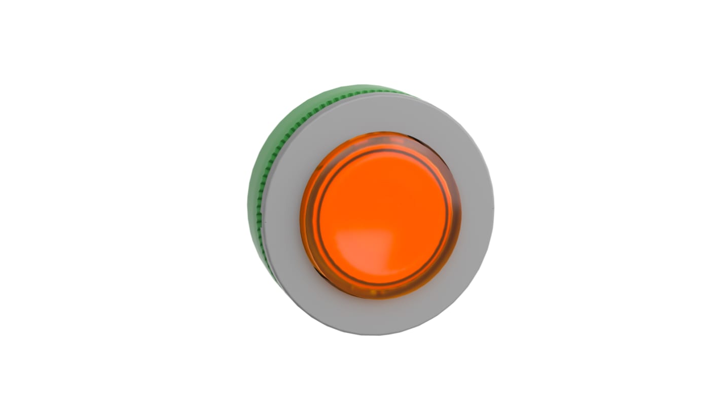 Schneider Electric Harmony XB5 Series Orange Illuminated Spring Return Push Button Head, 30.5mm Cutout, IP66, IP67