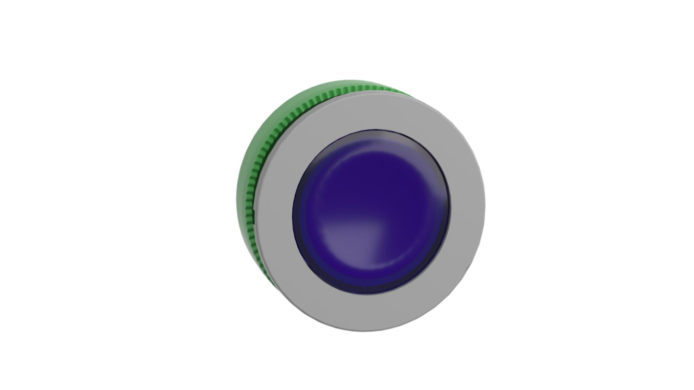 Schneider Electric Harmony XB5 Series Blue Illuminated Spring Return Push Button Head, 30.5mm Cutout, IP66, IP67