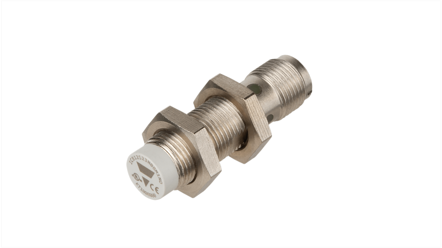 Carlo Gavazzi ICB12S23 Series Inductive Barrel-Style Inductive Proximity Sensor, M12 x 1, 8 mm Detection, NPN Output,