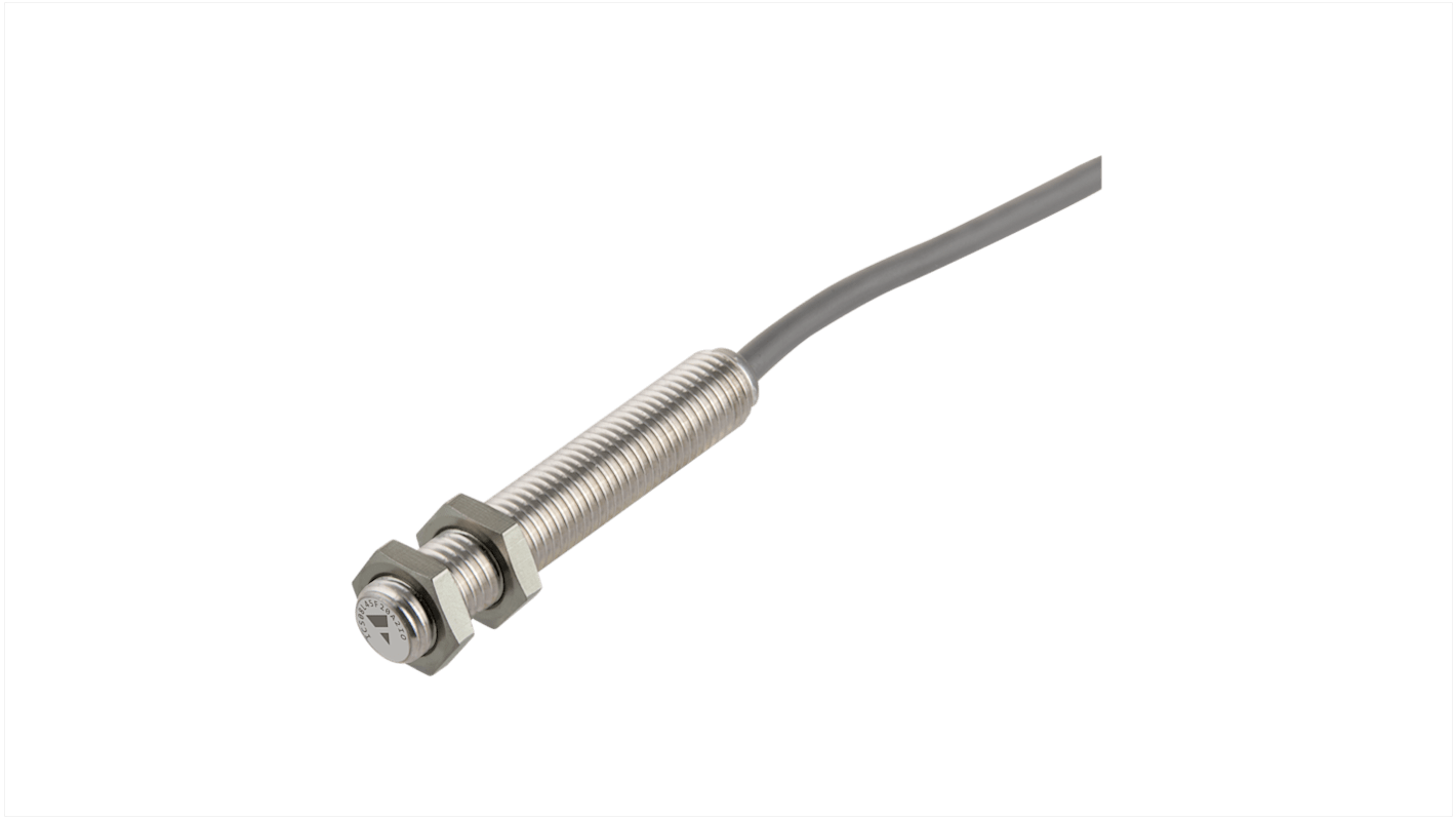 Carlo Gavazzi ICS08 Series Inductive Barrel-Style Inductive Proximity Sensor, M8 x 1, 2 mm Detection, NPN Output, 10