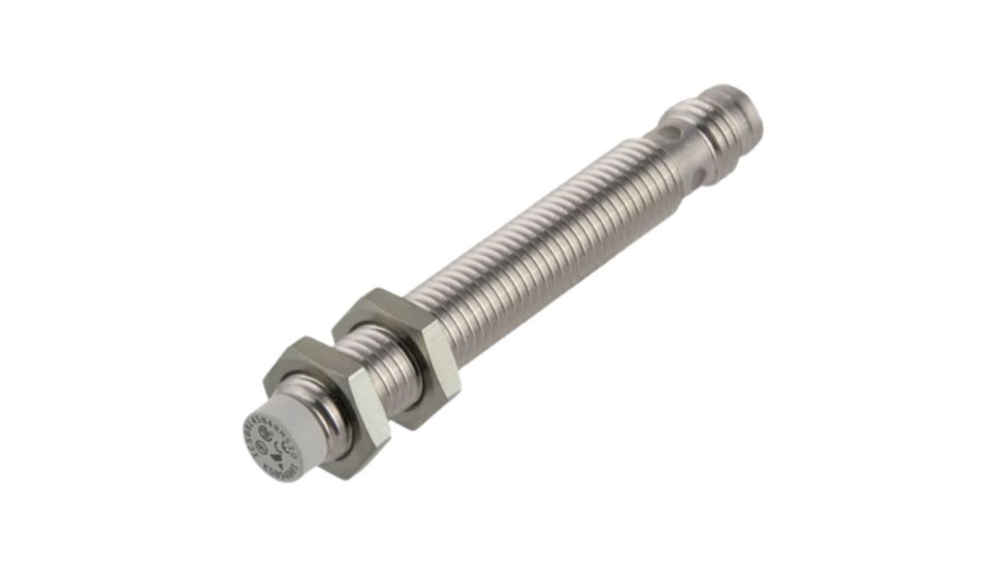 Carlo Gavazzi ICS08 Series Inductive Barrel-Style Inductive Proximity Sensor, M8 x 1, 2 mm Detection, NPN Output, 10