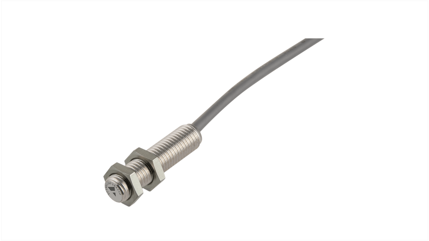 Carlo Gavazzi ICS08 Series Inductive Barrel-Style Inductive Proximity Sensor, M8 x 1, 1 mm Detection, NPN Output, 10