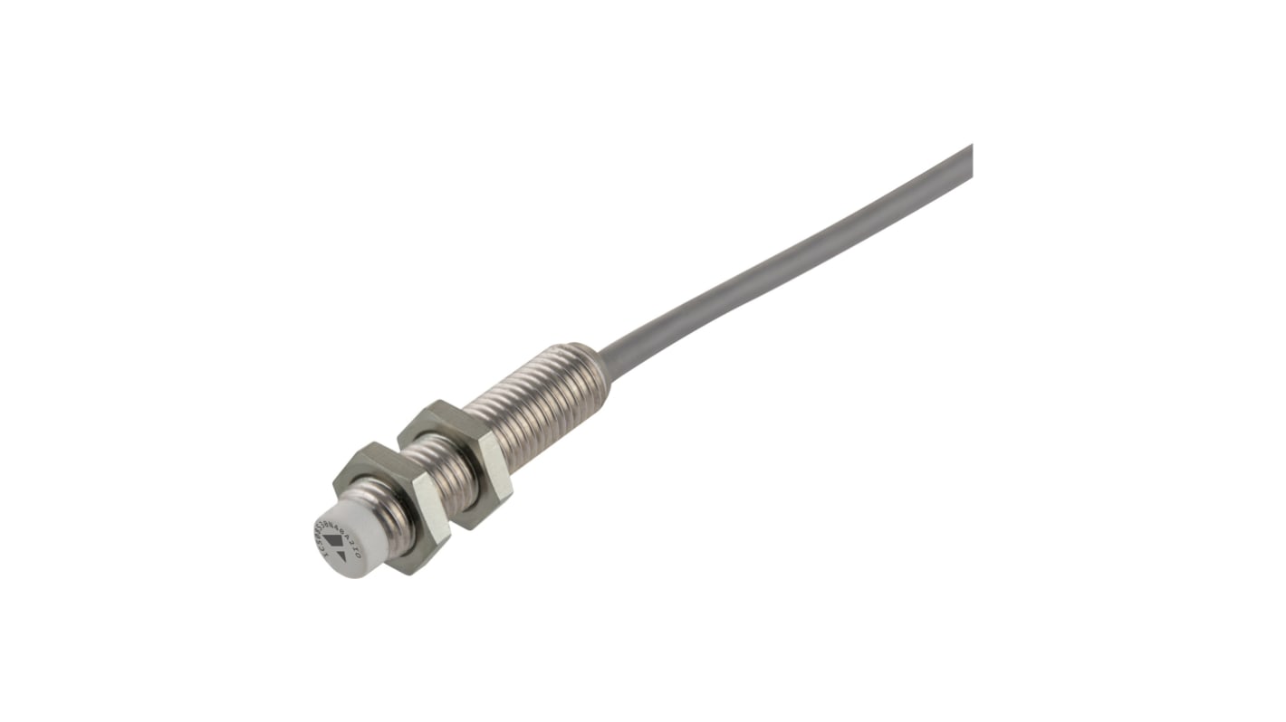 Carlo Gavazzi ICS08 Series Inductive Barrel-Style Inductive Proximity Sensor, M8 x 1, 2 mm Detection, PNP Output, 10