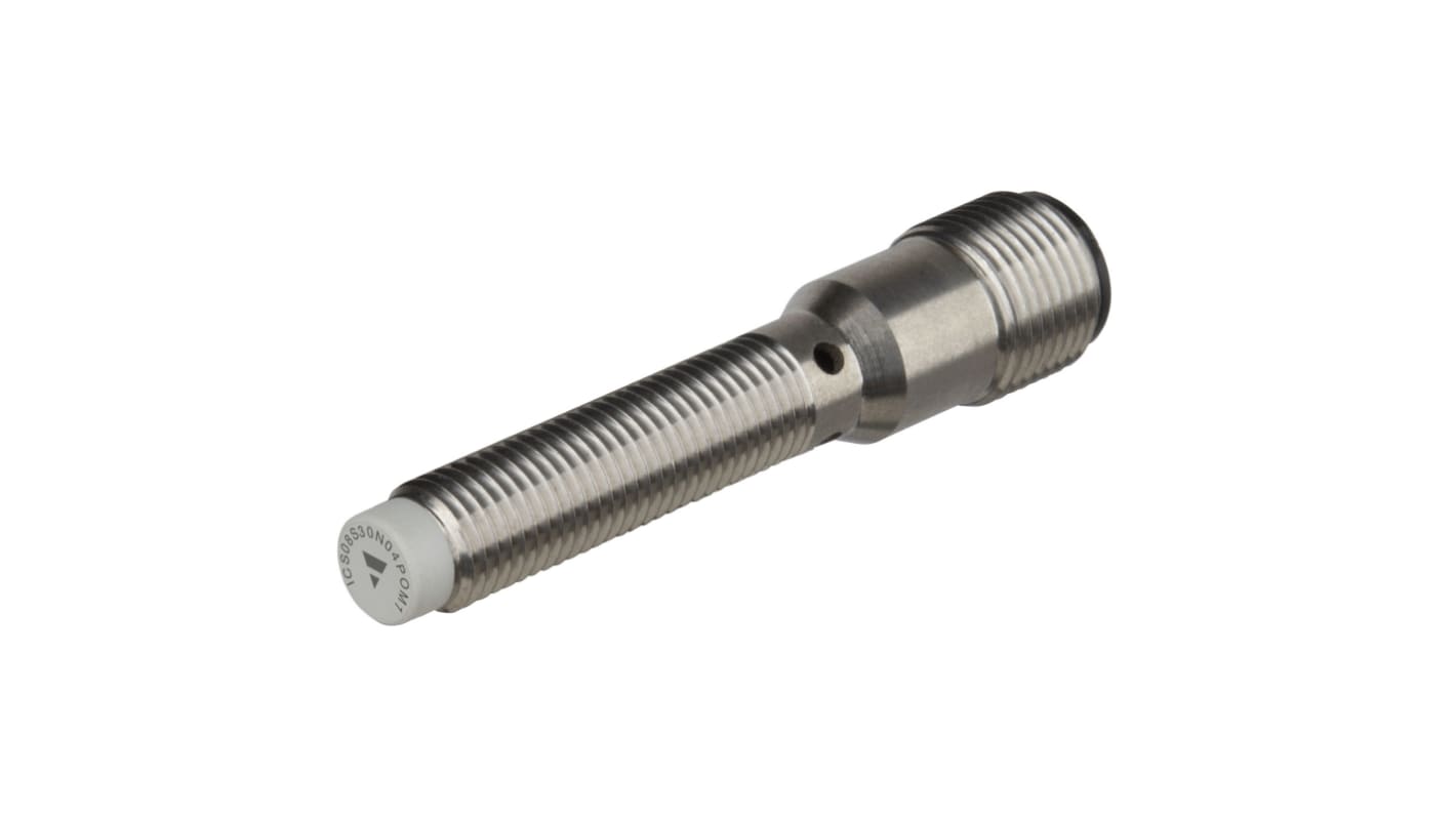 Carlo Gavazzi ICS08 Series Inductive Barrel-Style Inductive Proximity Sensor, M8 x 1, 2.5 mm Detection, PNP Output, 10