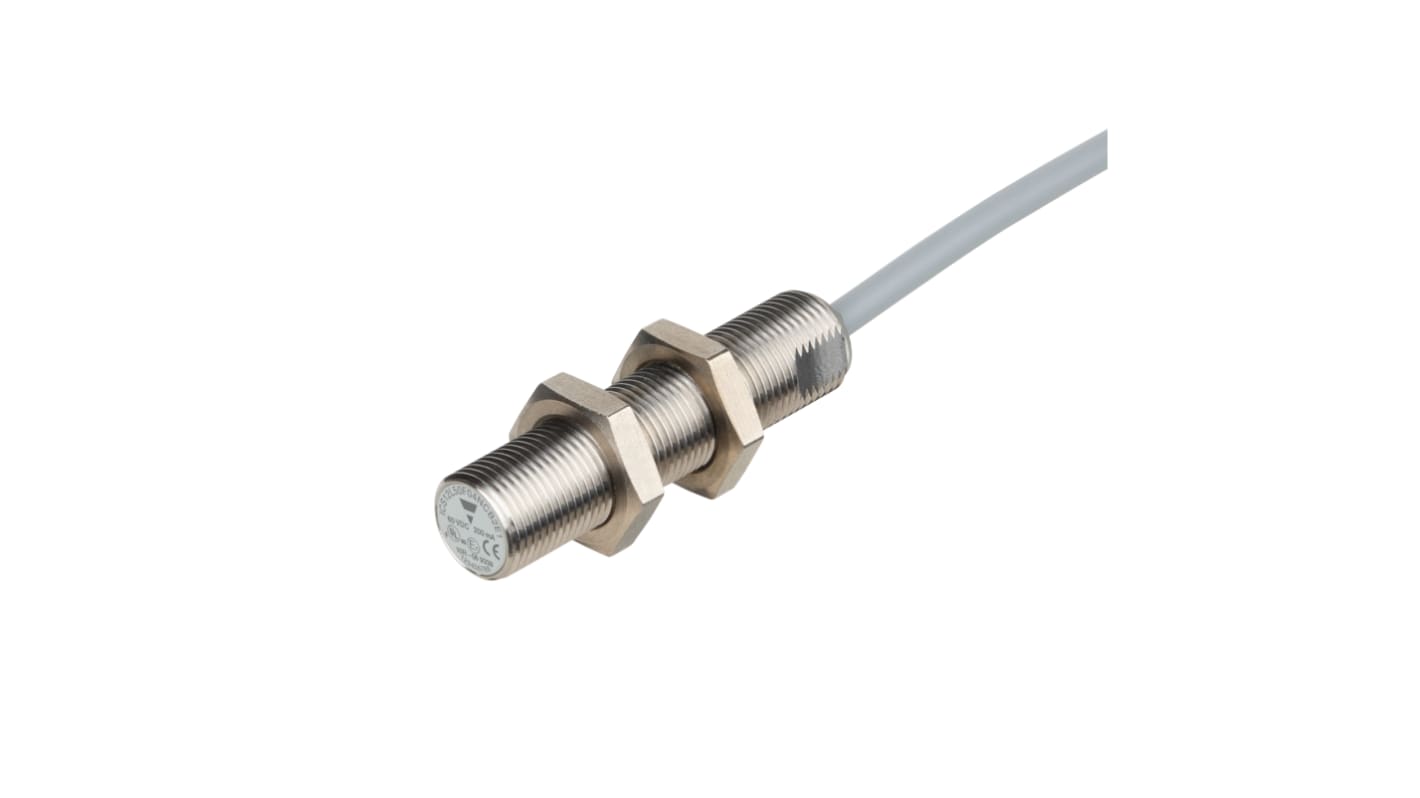 Carlo Gavazzi ICS12 Series Inductive Barrel-Style Inductive Proximity Sensor, M12 x 1, 4 mm Detection, NPN Output, 8