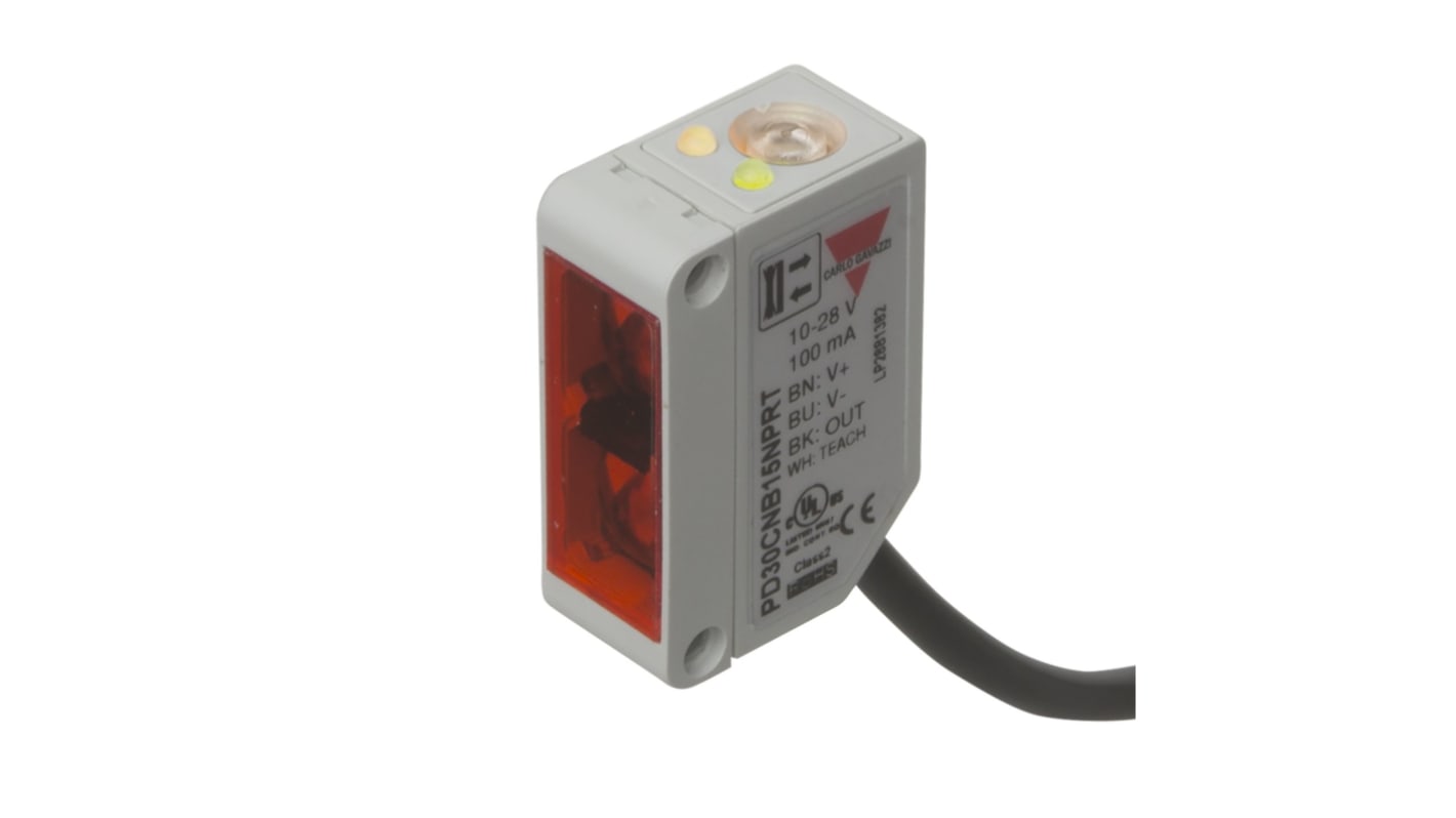 Carlo Gavazzi Through Beam Photoelectric Sensor, Rectangular Sensor, 15000 mm Detection Range