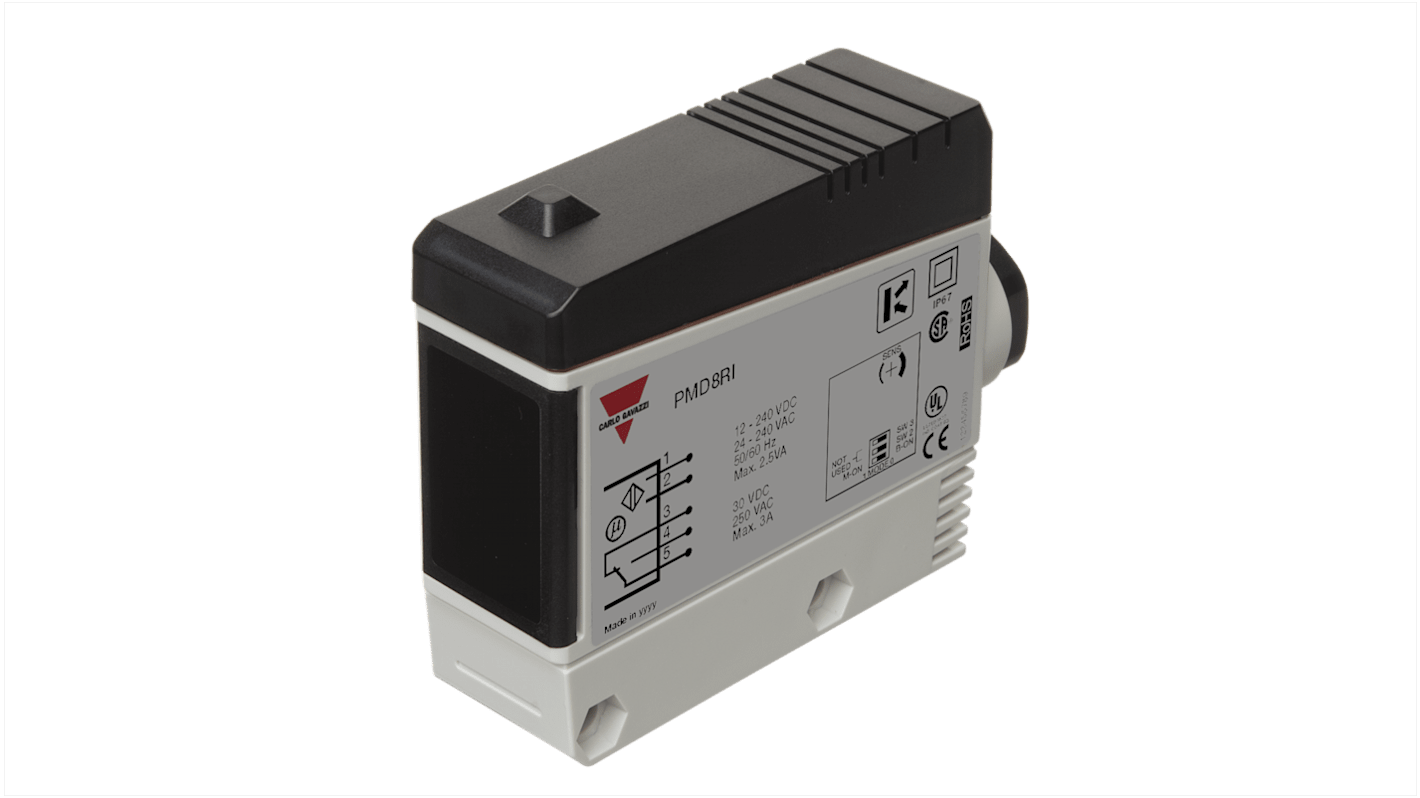 Carlo Gavazzi 光電センサ 角形 検出範囲 200 mm→ 800 mm