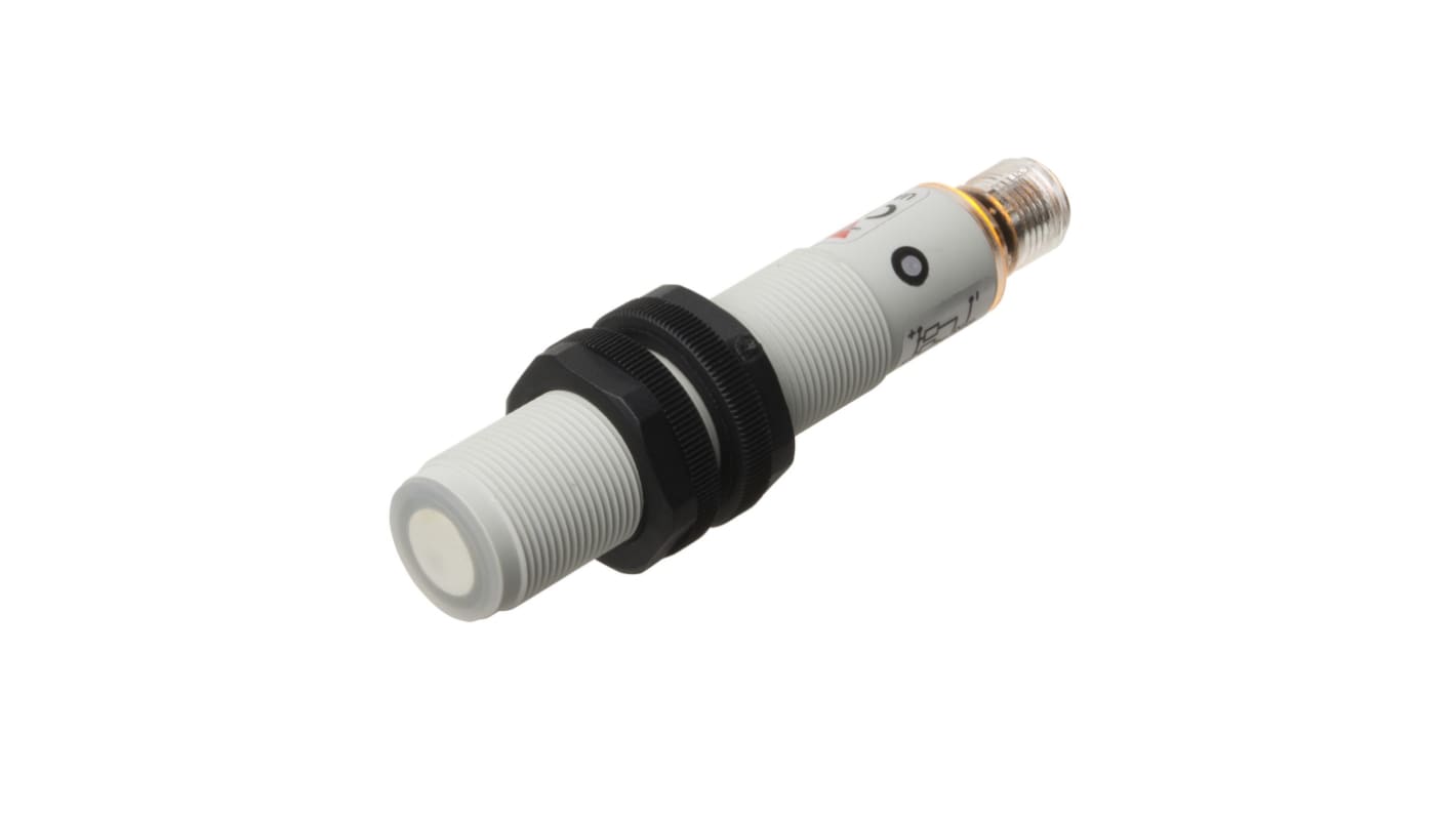Carlo Gavazzi UA18CAD Series Ultrasonic Barrel-Style Ultrasonic Sensor, M18 x 1, 100 → 900 mm Detection, PNP