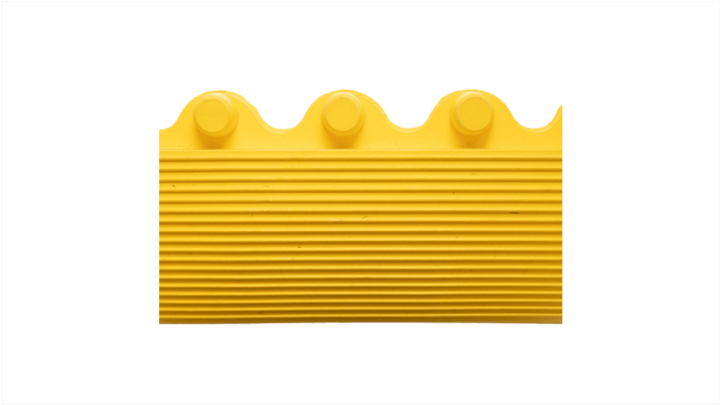 Notrax Yellow Edge Protector Strip Nitrile Rubber Bevels, Ribbed Finish 101cm x 5cm x 19mm