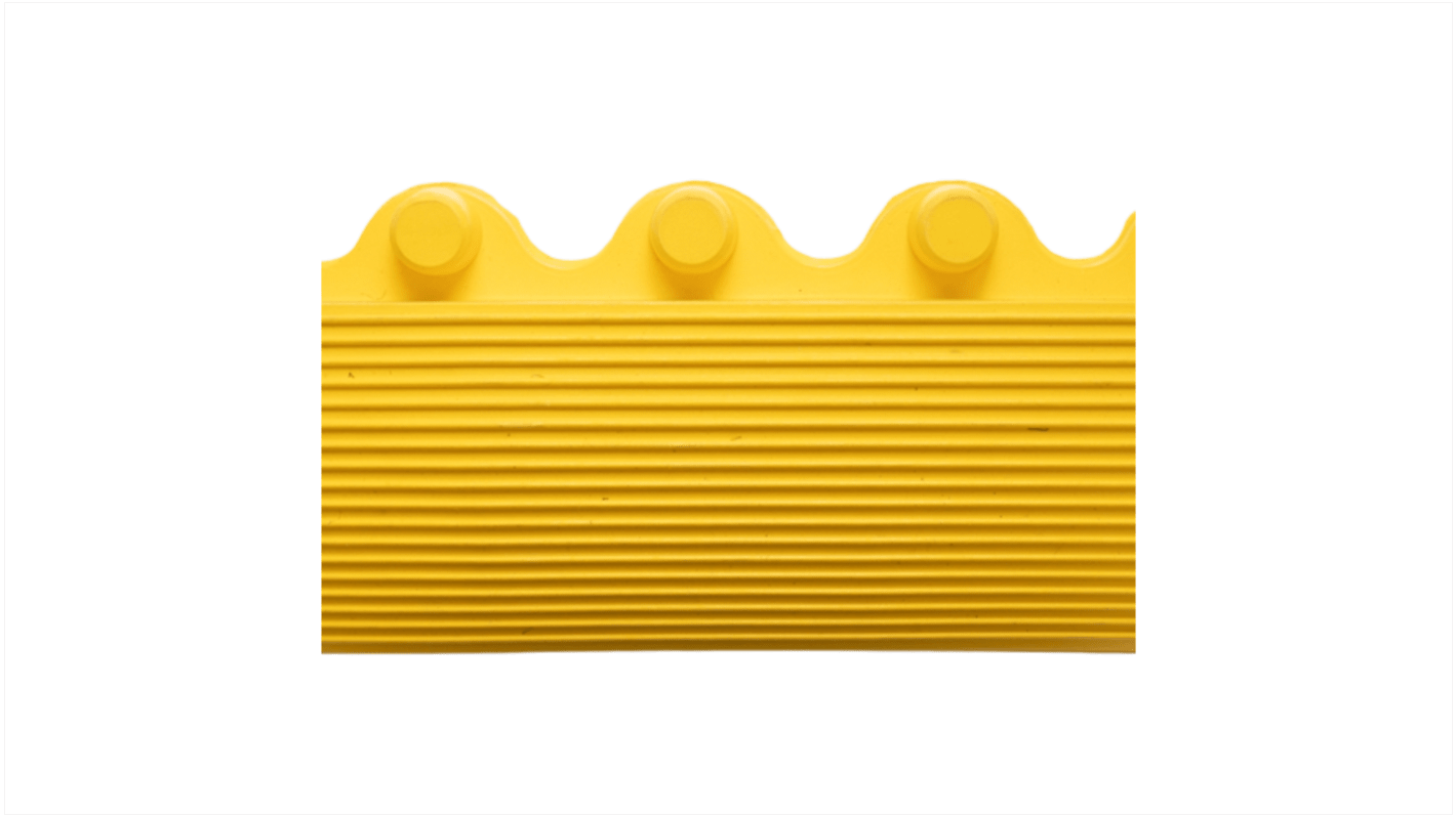 Notrax Yellow Edge Protector Strip Nitrile Rubber Bevels, Ribbed Finish 101cm x 6cm x 19mm