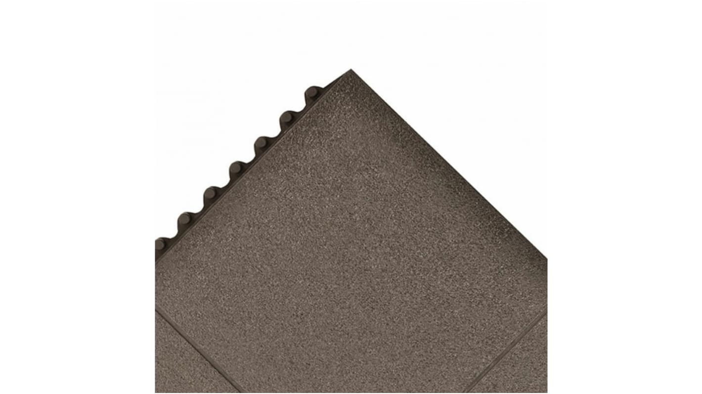 Alfombrilla antifatiga Notrax 656 de 100% caucho nitrílico Negro, 91cm x 91cm x 19mm, antidelizante