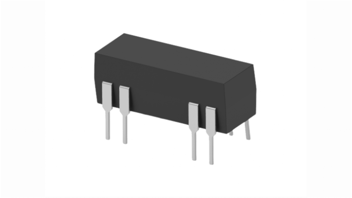TE Connectivity PCB Mount Reed Relay, 5 and 6V dc Coil, DPST, 100V dc Max, 500 mA Max, 200 Ω