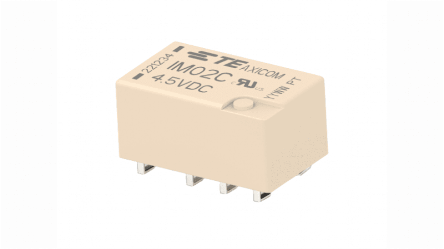 Relé de señal sin enclavamiento TE Connectivity Axicom IM, DPDT, 2.5V dc, 2 A dc, montaje en PCB