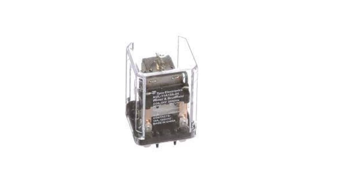TE Connectivity Plug In Latching Power Relay, 24V ac Coil, 10A Switching Current, DPDT