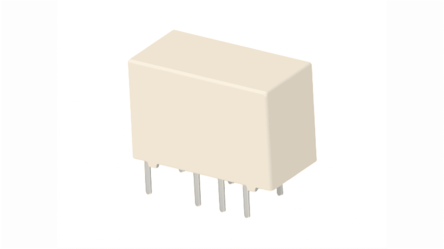 Relè di segnale TE Connectivity, DPDT, 2A, bobina 24V ca PCB