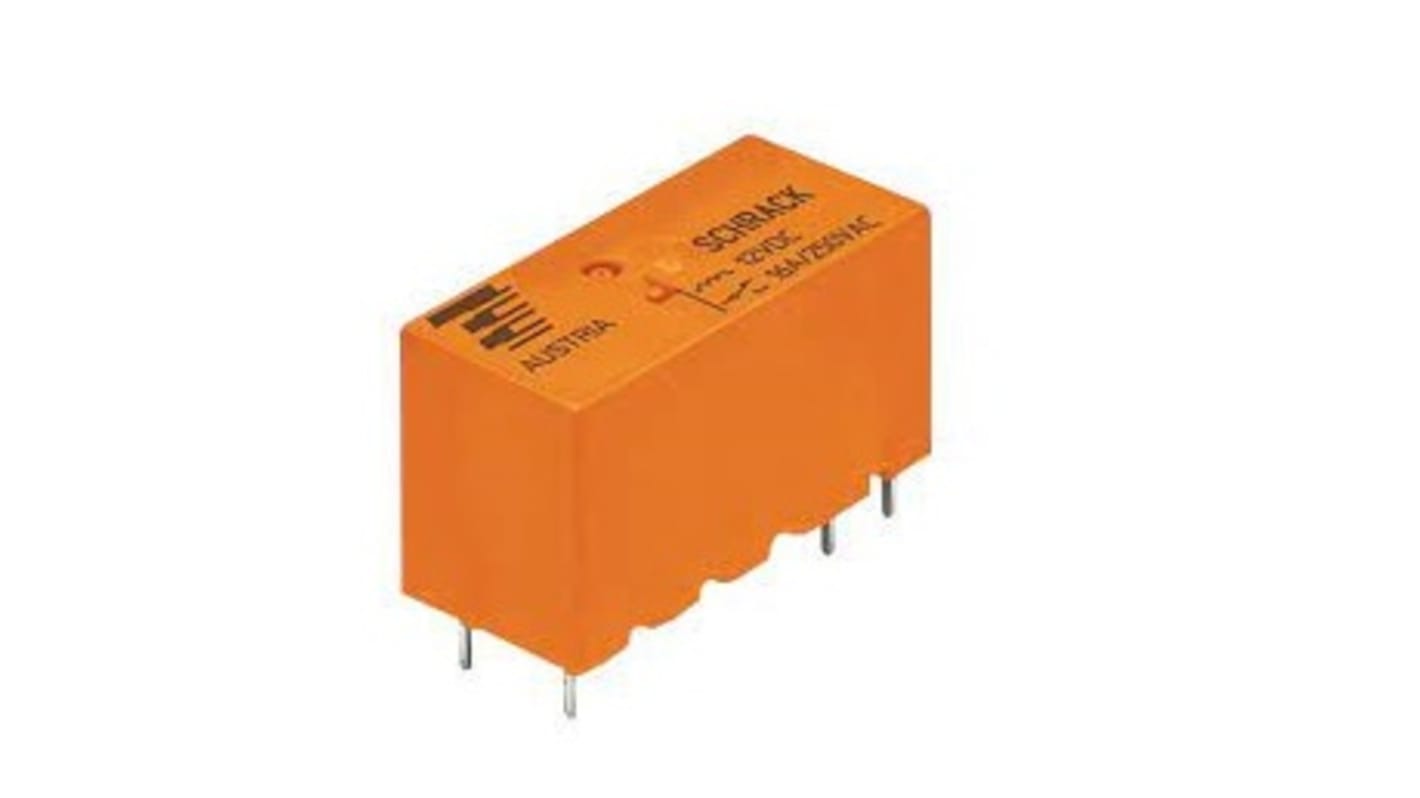 TE Connectivity PCB Mount Power Relay, 24V dc Coil, 16A Switching Current, SPST
