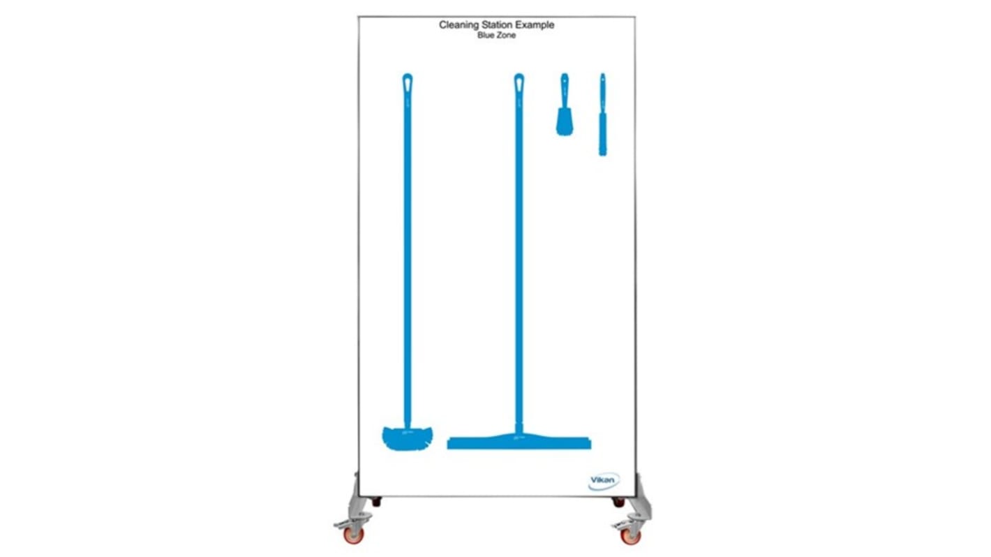 Kit organizador ustensilios de limpieza Gris Acero Vikan de Acero Inoxidable, 85mm de ancho