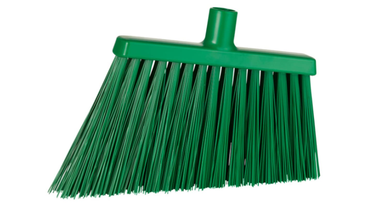 Vikan Broom, Blue With Polyester, Polypropylene, Stainless Steel Bristles for Food Industry, Wet Floors