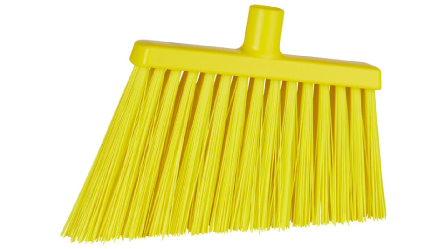 Vikan Broom, Orange With Polyester, Polypropylene, Stainless Steel Bristles for Food Industry, Wet Floors