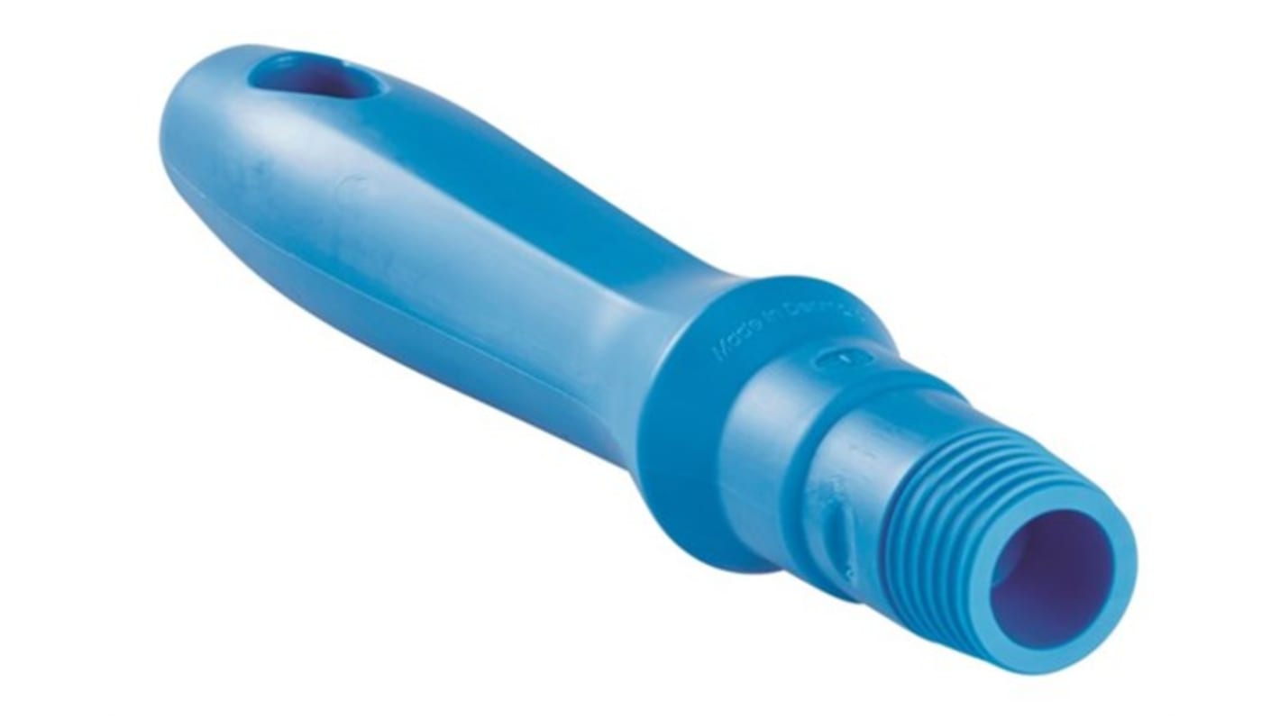 Mango Vikan de Polipropileno, color Azul, long. 160mm, para usar con Limpiadores, apretones y raspadores de mesa o suelo