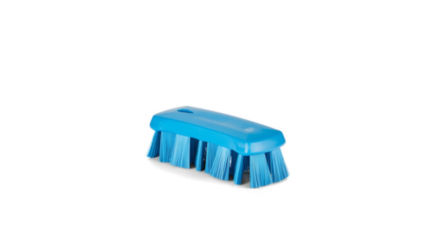 Vikan Hard Bristle Blue Hand Brush, 176mm bristle length, Polyester bristle material