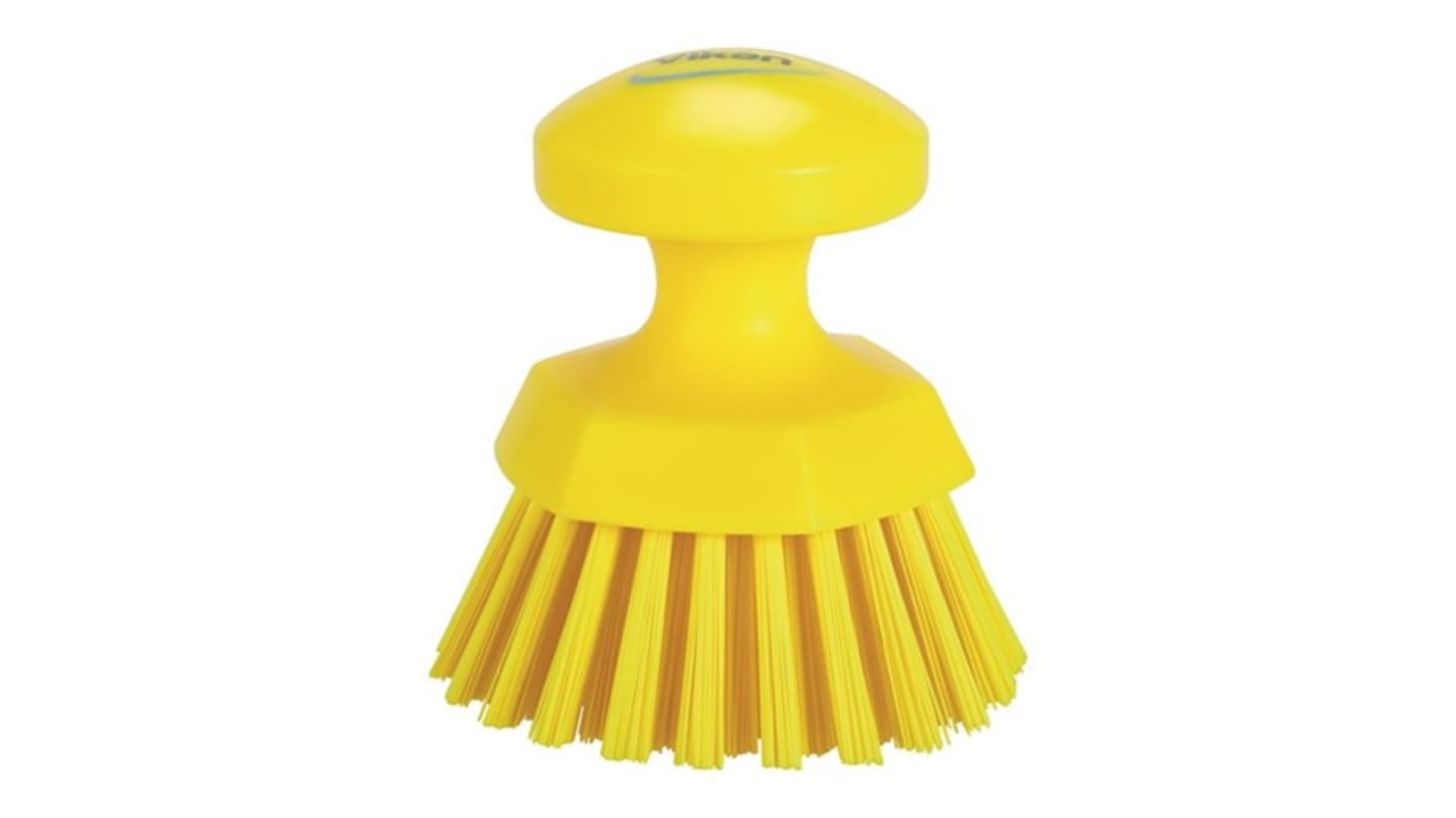 Vikan Green Hand Brush for Brushing Dry, Fine Particles, Floors with brush included