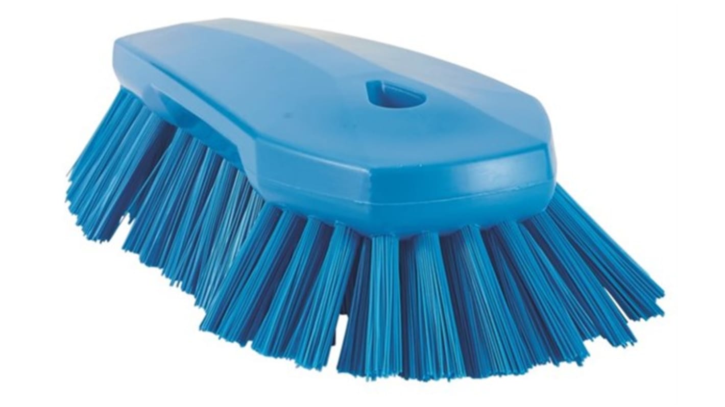 Vikan Red Hand Brush for Brushing Dry, Fine Particles, Floors with brush included